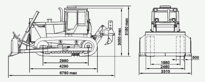 Габариты Т-170 Габариты Т-170